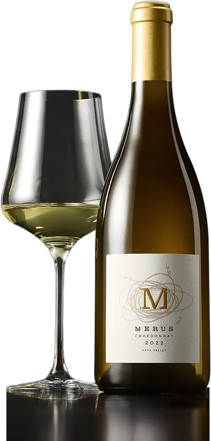 chardonnay bottle with shadow